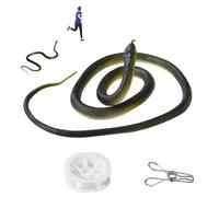 ANABIUP Fake Snake, Rubber Snake Prank with String and Clip, Realistic Rubber Snake Prank for Playing Jokes