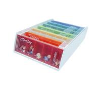 Anabox Multi-Colour 7-Day Pill Dispenser with 35 Compartments