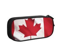 ANABPRMA Canadian Flag Pencil Case, Large Capacity Double Layer Student Pen Pouch with 2 Zipped Main Pockets, Multi-Functional Organiser for School, Office, Travelling