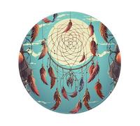 ANABPRMA Catch Dream Net Non-Slip Rubber Mouse Pad 8 Inch Computer Gaming Desk Mat with Smooth Surface for Office and Home