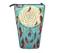 ANABPRMA Catch Dream Net Telescopic Standing Pencil Case Adjustable Pen Pouch with Zipper Oxford Organizer for School Office