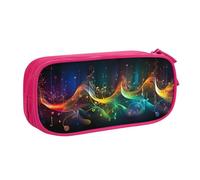 ANABPRMA Colorful Music Notes Pencil Case, Large Capacity Double Layer Student Pen Pouch with 2 Zipped Main Pockets, Multi-Functional Organiser for School, Office, Travelling