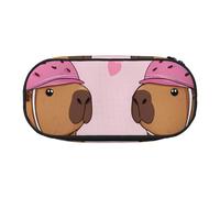ANABPRMA Cute capybaras Pencil Case Large Capacity Zipper Pouch Oxford Fabric Pen Organizer Makeup Bag Portable Storage for School Office Travel