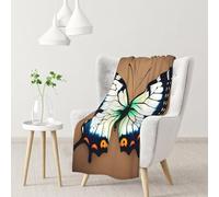 ANABPRMA Cute Little Butterfly Flannel Throw Blanket 30x40in Soft Cozy Couch Blanket Lightweight Travel Blanket