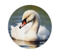 ANABPRMA Cute little swan Non-Slip Rubber Mouse Pad 8 Inch Computer Gaming Desk Mat with Smooth Surface for Office and Home
