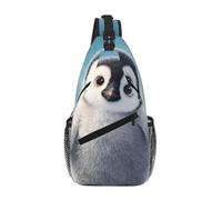 ANABPRMA Cute Penguin_1_1 Men'S Casual Sling Bag, Crossbody Chest Backpack With Multiple Pockets For Travel & Daily Use