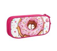 ANABPRMA Donut Pencil Case, Large Capacity Double Layer Student Pen Pouch with 2 Zipped Main Pockets, Multi-Functional Organiser for School, Office, Travelling