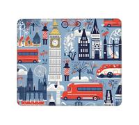 ANABPRMA England Symbols Rubber Edge Mouse Pad for Office & Gaming, Non-Slip Desk Mouse Mat with Stitched Edges, Multiple Sizes10 x 12 inch