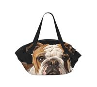 ANABPRMA English-Bulldog Foldable Picnic Blanket with Handle Portable Outdoor Mat Waterproof Beach Blanket Converts to Tote Bag for Camping Travel Park