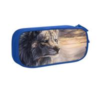 ANABPRMA Fantasy Animal Pencil Case, Large Capacity Double Layer Student Pen Pouch with 2 Zipped Main Pockets, Multi-Functional Organiser for School, Office, Travelling