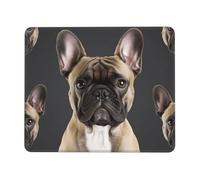 ANABPRMA French Bulldog Rubber Edge Mouse Pad for Office & Gaming, Non-Slip Desk Mouse Mat with Stitched Edges, Multiple Sizes7 x 8.6 in