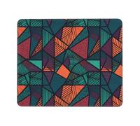 ANABPRMA Geometrical Pattern Rubber Edge Mouse Pad for Office & Gaming, Non-Slip Desk Mouse Mat with Stitched Edges, Multiple Sizes8.3 x 10.3 in