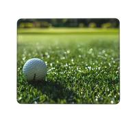 ANABPRMA Golf Course Lawn Rubber Edge Mouse Pad for Office & Gaming, Non-Slip Desk Mouse Mat with Stitched Edges, Multiple Sizes7 x 8.6 in