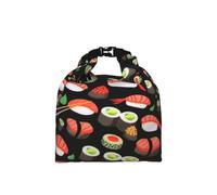 ANABPRMA Japanese Sushi Shrimp Insulated Lunch Bag Roll Top Lunch Tote Reusable Lunch Box Bag for Women Men Leak Resistant Lunch Cooler for Work Travel Picnic