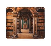 ANABPRMA Library Bookcase Rubber Edge Mouse Pad for Office & Gaming, Non-Slip Desk Mouse Mat with Stitched Edges, Multiple Sizes7.9 x 9.5 in