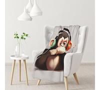 ANABPRMA Music Monkey Flannel Throw Blanket 30x40in Soft Cozy Couch Blanket Lightweight Travel Blanket