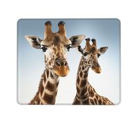 ANABPRMA Necks of giraffe Rubber Edge Mouse Pad for Office & Gaming, Non-Slip Desk Mouse Mat with Stitched Edges, Multiple Sizes7 x 8.6 in