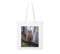 ANABPRMA Owl On A Branch Canvas Tote Bag For Women Reusable Shopping Shoulder Bag Large Capacity Handbag