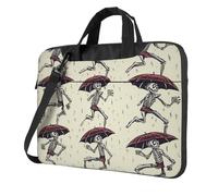 ANABPRMA Skeleton Dancing with Umbrella Laptop bag, fashionable shoulder handheld crossbody laptop bag, for 13/14 / 15.6 inch laptop