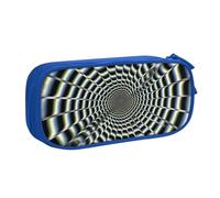 ANABPRMA Spiral Optical Illusion GIF Pencil Case, Large Capacity Double Layer Student Pen Pouch with 2 Zipped Main Pockets, Multi-Functional Organiser for School, Office, Travelling