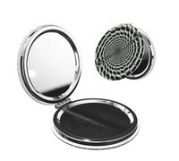 ANABPRMA spiral optical illusion gif Portable Pocket Makeup Mirror Compact Travel Mirror Double-Sided Magnifying Mirror for Purse Handbag and Daily Makeup Touch-Ups