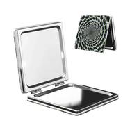 ANABPRMA spiral optical illusion gif Portable Pocket Makeup Mirror Compact Travel Mirror Double-Sided Magnifying Mirror for Purse Handbag and Daily Makeup Touch-Ups