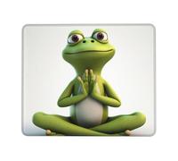 ANABPRMA The funny frog doing yoga Rubber Edge Mouse Pad for Office & Gaming, Non-Slip Desk Mouse Mat with Stitched Edges, Multiple Sizes7.9 x 9.5 in