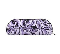 ANABPRMA The sea Leather Pencil Bag, Leather Half-Circle Storage Pouch - for Makeup, Pens, and Essentials