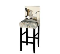 ANABPRMA Two Japanese cranes flying traditional painting Stretch Bar Stool Cover Counter Stool Slipcover for Armless Chairs Elastic Chair Seat Cover Furniture Protector Home Kitchen Decor