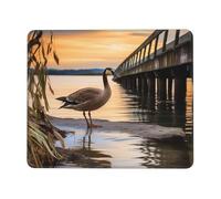 ANABPRMA Wild Goose by the Bridge Rubber Edge Mouse Pad for Office & Gaming, Non-Slip Desk Mouse Mat with Stitched Edges, Multiple Sizes7.9 x 9.5 in