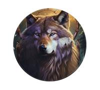 ANABPRMA wolves and dream catchers Non-Slip Rubber Mouse Pad 8 Inch Computer Gaming Desk Mat with Smooth Surface for Office and Home