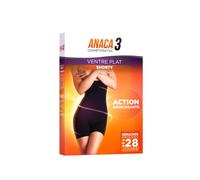 ANACA 3 - Flat Stomach Shorty - Slimming & Second Skin Effect - Microencapsulated Formula Concentrated with Active Ingredients - Results from 28 Days * - Size L-XL - Black