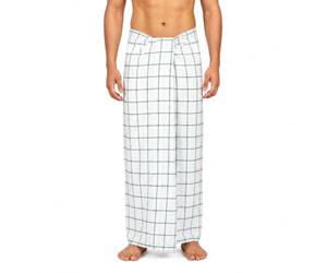 Anadamz Multipurpose Sarong/Wrap/Lungi White with Colour Checks 100% Soft Cotton 2 Meters Sewn/Stitched/Tube Type by eshop7 (Green)