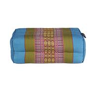 ANADEO YogaProducts Standard Zafu Yoga and Meditation Cushion - 100% Natural High Density Kapok - Comfort and Firmness - Seat Stability - Majorelle Blue Green - X1