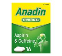 Anadin Original Pain Relief Tablets, Migraine and Headache Pain Killers with Aspirin and Caffeine, Pack of 16