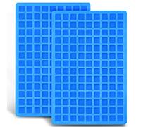 ANAEAT 126-Cavity Square Silicone Candy Mold, 2 Pack Non-stick Mini Silicone Chocolate Mold for Homemade Caramels, Jelly, Gummy, Ice Cube, Truffles, Pralines & Ganache - Flexible & Easy to Release