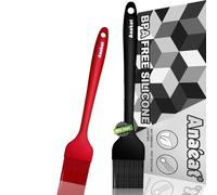 Anaeat 2 Pack Silicone Basting Pastry Brushes - Heat Resistant Brush with Soft Bristles, Hygienic One-Pieces Design, Marinade Brush Great in Baking for Spreading Oil Butter Sauce BBQ Grill