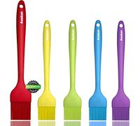 Anaeat High Heat Resistant Silicone Basting Pastry Brush Set of 5- Hygienic One-Pieces Design Spread Oil Butter for BBQ Grill Barbecue Baking Kitchen Cooking - BPA Free & Dishwasher Safe