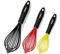 Anaeat Silicone Balloon Whisk, Perfect for Non-Stick Cookware, Milk and Egg Beater Blender, Heat Resistant Kitchen Whisks for Whisking, Cooking, Baking, Beating, Frothing & Stirring (Multicolor)
