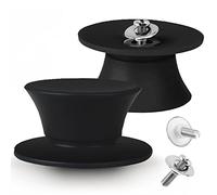 Anaeat Universal Pot Lid Replacement Knobs - Heat Resistant Silicone Pan Lid Holding Handles, Soft Non-Slip Knob for Kitchen Cookware Lid & Cover (2 Pack Black)