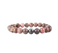 Anagha Jewels AAA Natural Black Rhodonite Gemstone Beaded Unisex Stretch Bracelet Handmade Healing Gemstone Waterproof Bracelet , Durable And Comfort For Dailywear Bracelet For Balancing Emotions