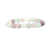 Anagha Jewels Natural " Multi Fluorite " Gemstone Beaded Unisex Stretch Bracelet Healing Gemstone Waterproof Bracelet , Durable And Comfort For Dailywear Handmade Bracelet For Yoga, Meditation
