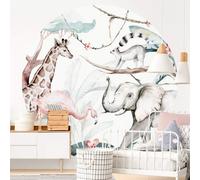 Anaglypta Jungle Animal Friends Mural - 144X144Cm - 5523-R