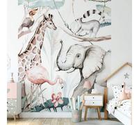 Anaglypta Jungle Animal Friends Mural - 192X260Cm - 5523-4