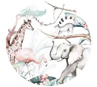 Jungle Animal Friends Wall Mural - Yellow