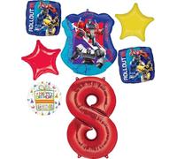 Anagram 8th Birthday Party Supplies 7pc Transformer's Foil Balloon Bouquet Decorations