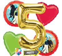 Anagram Balloons for Mulan's 5th Birthday Party Supplies Balloon Bouquet Decorations, Multicolored, Party Accessory