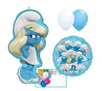 Anagram Balloons Officially Licensed Party Supplies for Smurf's Birthday Party Balloon Bouquet Set, Multicolored, Ideal for Birthdays, Themed Events, & Celebrations