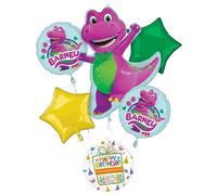 Anagram Barney's 6pc Birthday Party Supplies Balloon Bouquet Decorations
