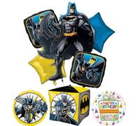 Anagram Classic Batman Cubez Birthday Party Supplies 7pc Balloon Bouquet Decorations